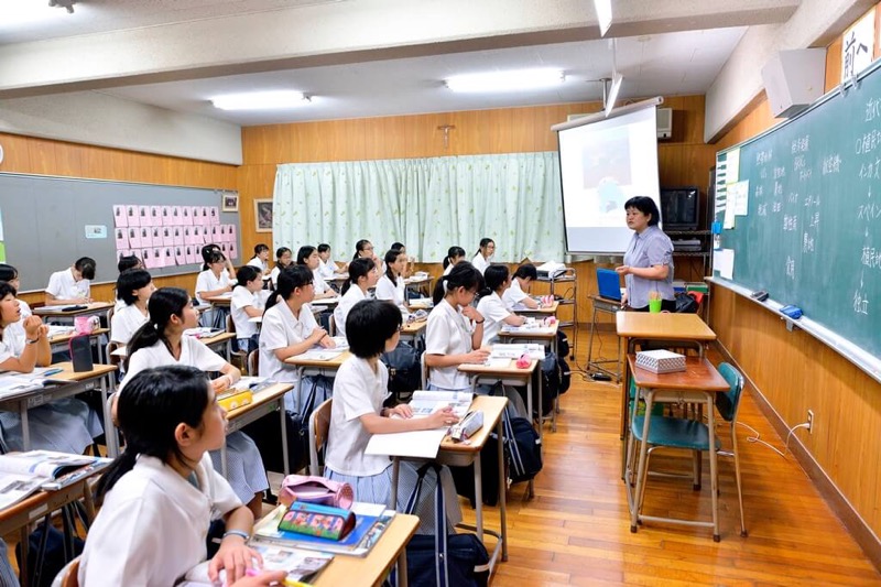 長崎精道中学校 授業風景