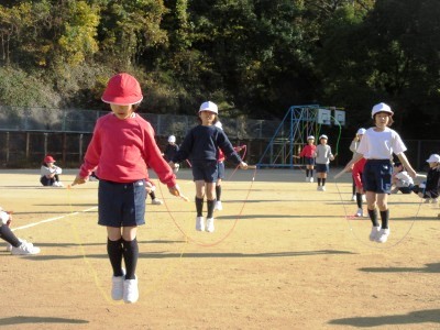 小学校 マラソン・なわとび記録会2017