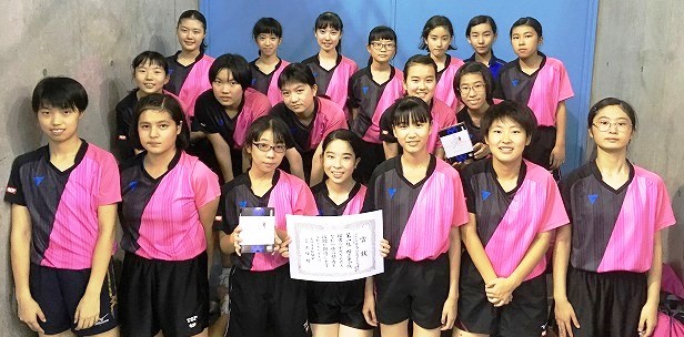 卓球部が長崎市大会で優勝!
