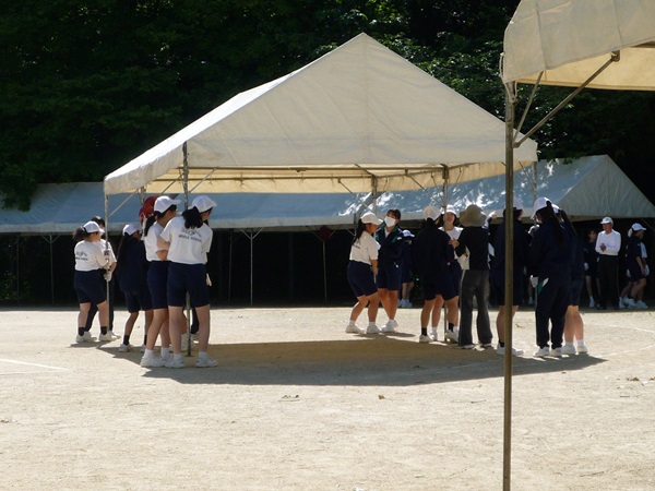 ファミリースポーツデイテント張り