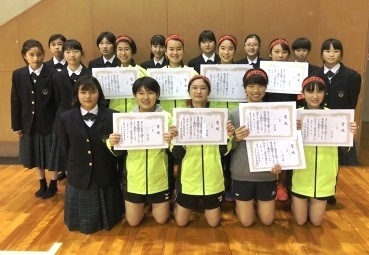 長崎市中総体新人戦 団体優勝20191206